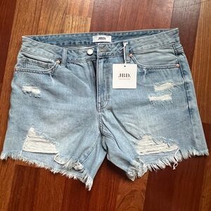 Just Black Blue Vintage-Inspired Jean Shorts